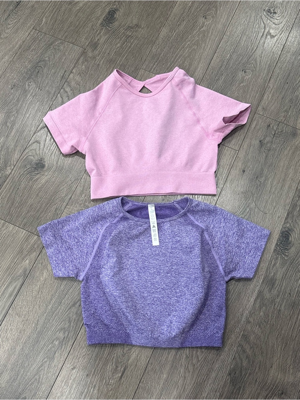 Active Crop Tops - Pink and Purple